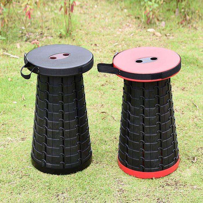 Portable Retractable Folding Stool Chair Latest Smart Outdoor Foldable Collapsible Lightweight Seat Chair Stool for Camping Traveling Picnic Car Easy to Carry Anywhere