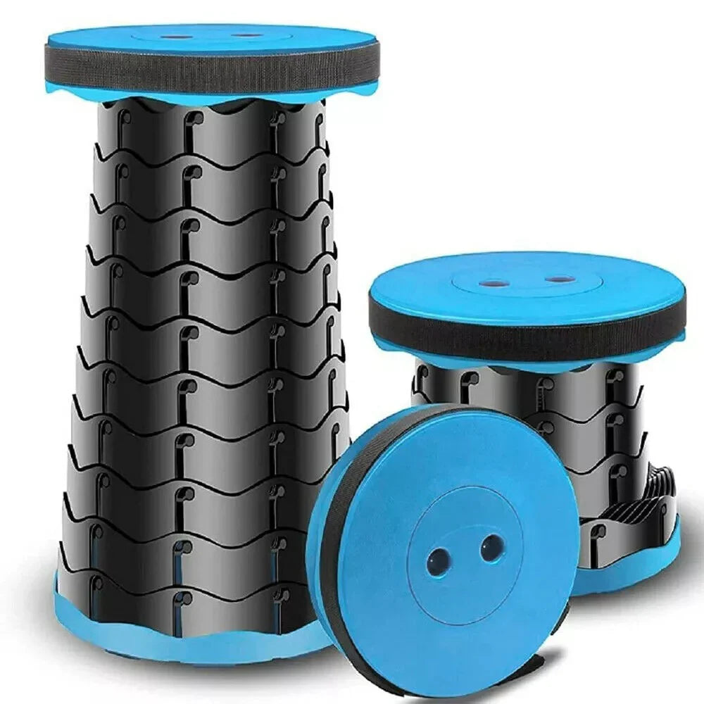 Portable Retractable Folding Stool Chair Latest Smart Outdoor Foldable Collapsible Lightweight Seat Chair Stool for Camping Traveling Picnic Car Easy to Carry Anywhere