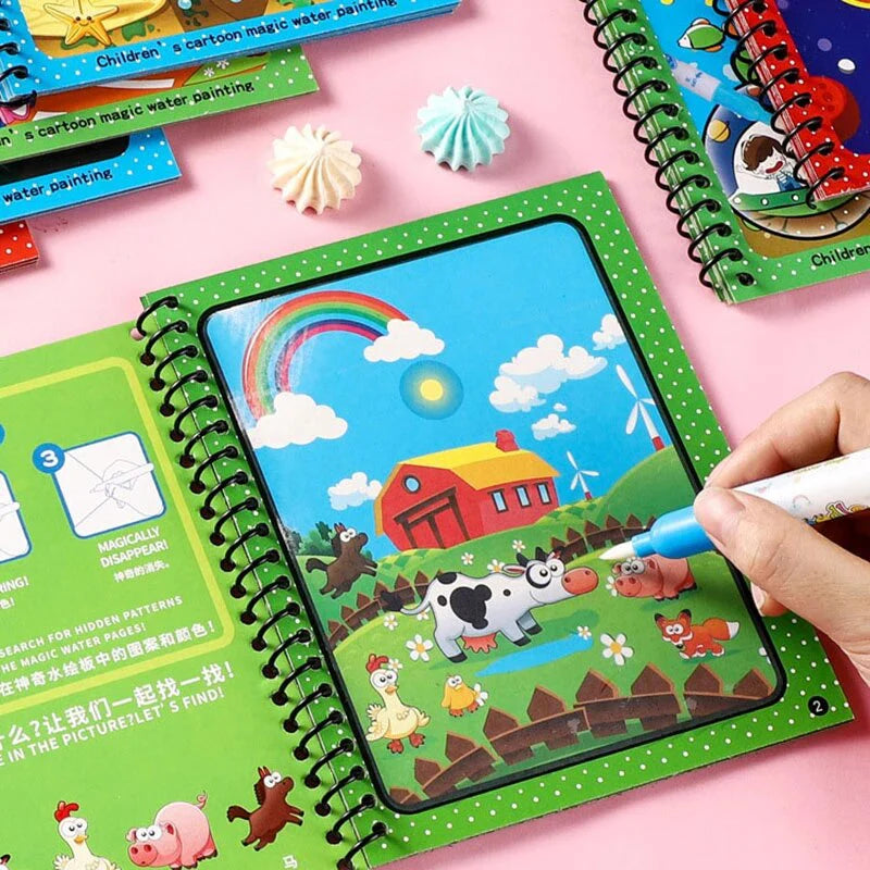 Magic Water Drawing Coloring Book For Kids