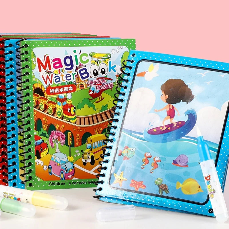 Magic Water Drawing Coloring Book For Kids